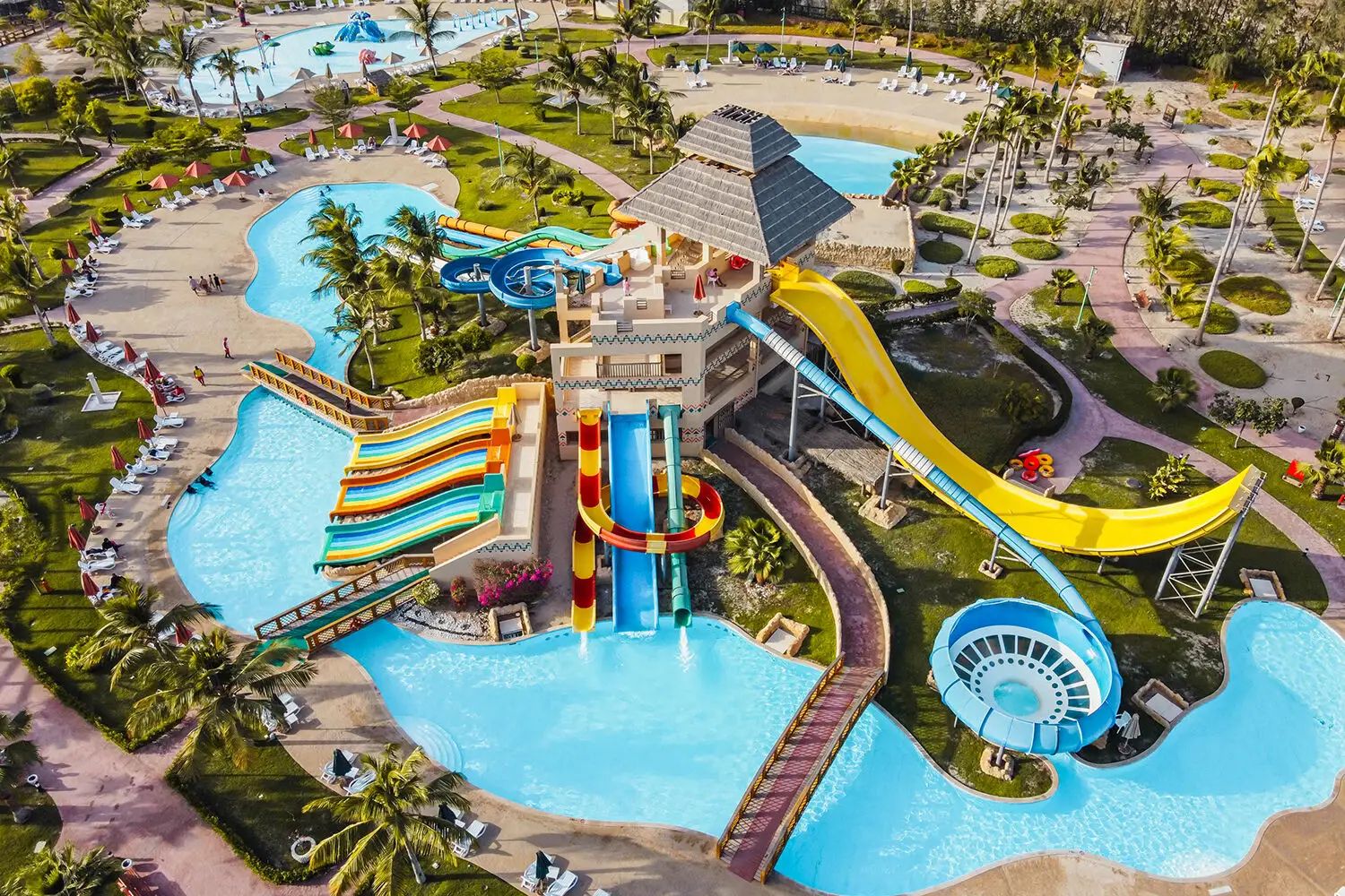 A Hawana Aquapark csúszdái felülről
